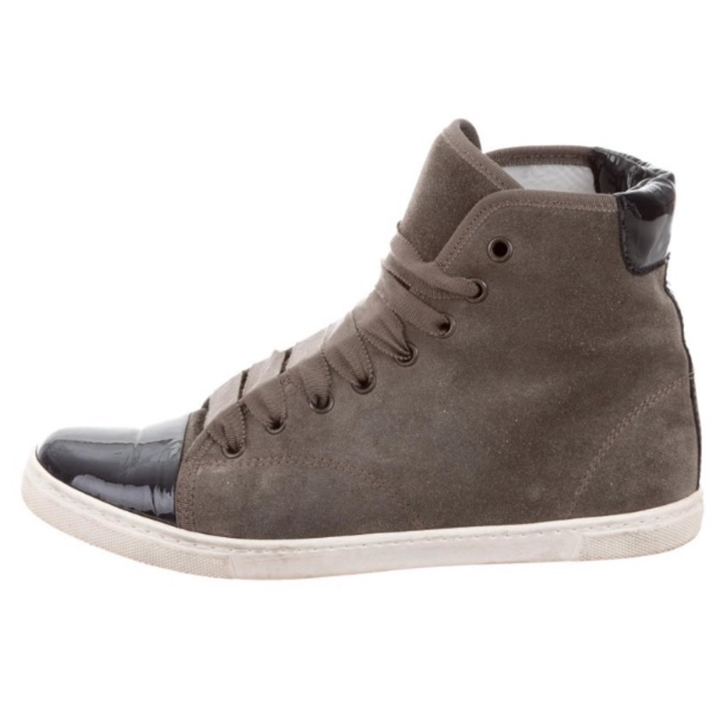 Lanvin high top sneakers with cap toe